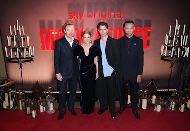 Tony Curran, Julianne Moore, Nicholas Galitzine and Oliver Hermanus attend the UK Premiere of "Mary ...