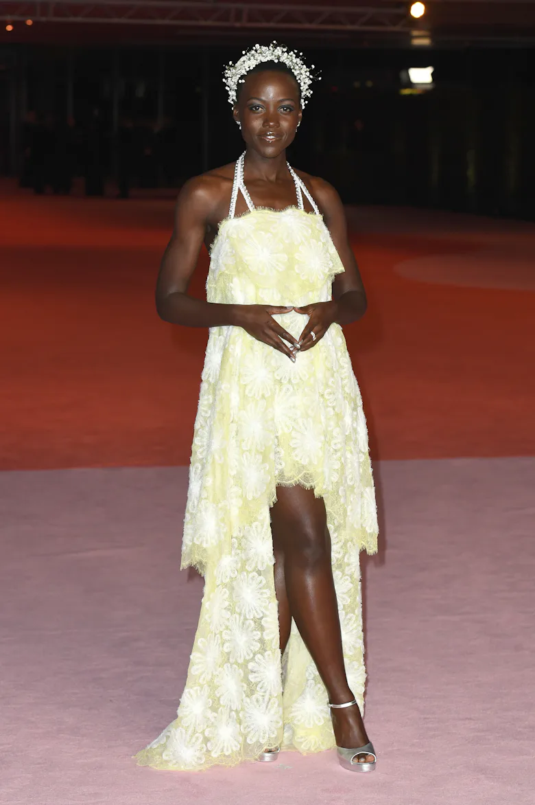 lupita gold dress Lupita Nyong'o was Literal Sunshine at the ACE Awards 2018