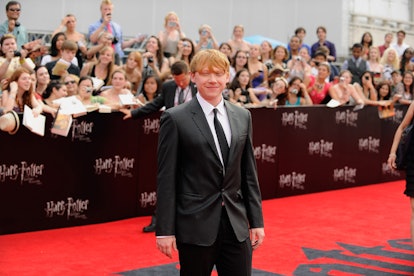 Rupert Grint attends the premiere of ""Harry Potter and the Deathly Hallows: Part 2"" at Avery Fishe...