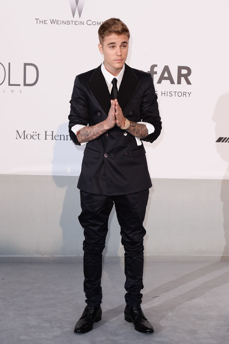 Justin Bieber at the amfAR's 21st Cinema Against AIDS Gala 