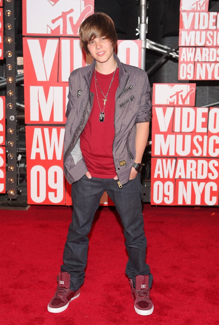 Justin Bieber arrives at the 2009 MTV Video Music Awards 