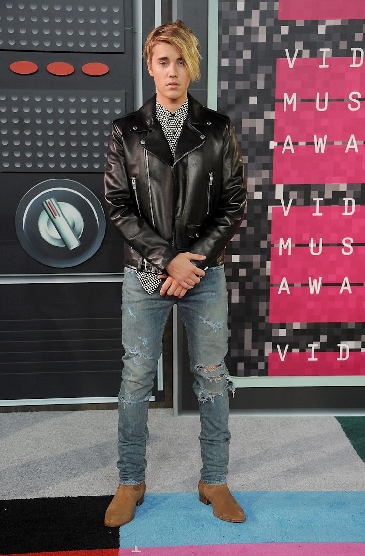 Justin Bieber arrives at the 2015 MTV Video Music Awards 