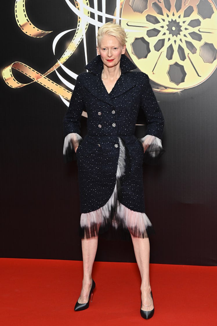 Tilda Swinton attends the "Memory" Premiere during the 20th Marrakech International Film Festival on...