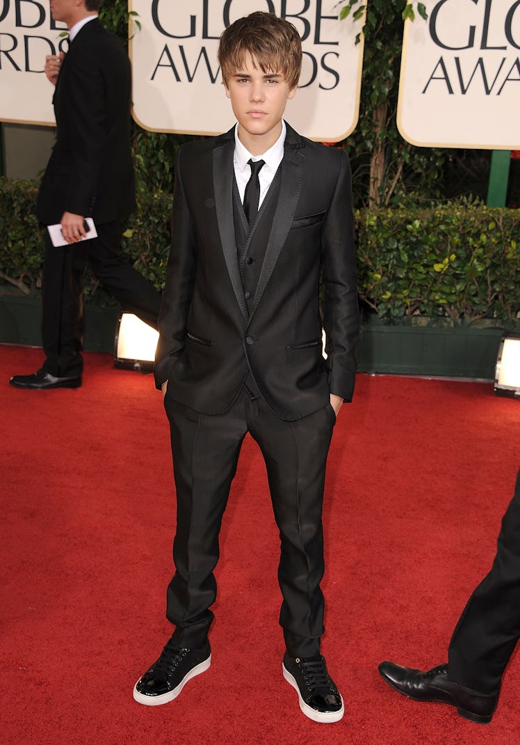 \Justin Bieber attends the 68th Annual Golden Globe Awards\