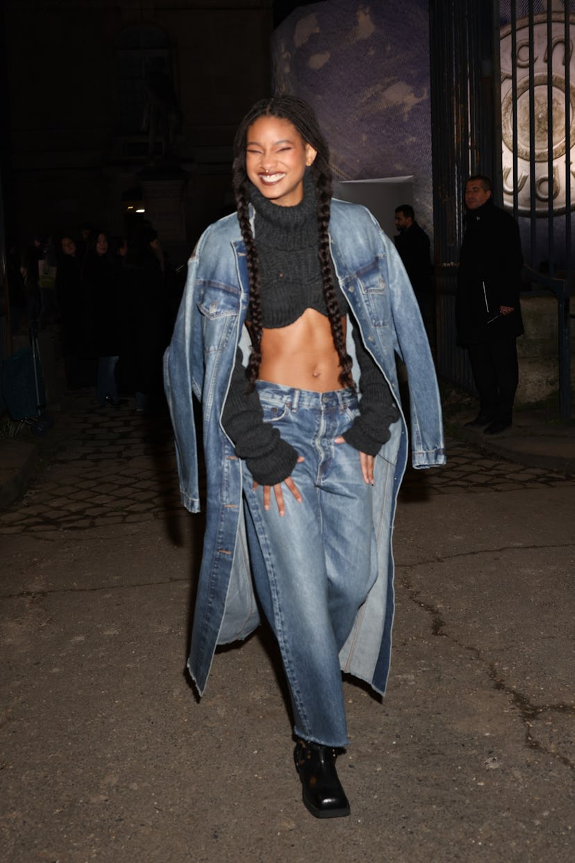 PARIS, FRANCE - FEBRUARY 28: Willow Smith attends the Acne Studios Womenswear Fall/Winter 2024-2025 ...