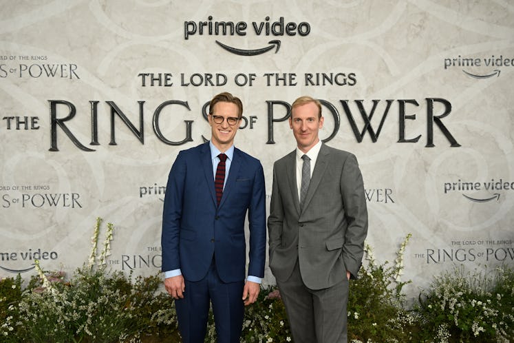 LONDON, ENGLAND - AUGUST 30: Showrunners JD Payne and Patrick McKay attend "The Lord of the Rings: T...