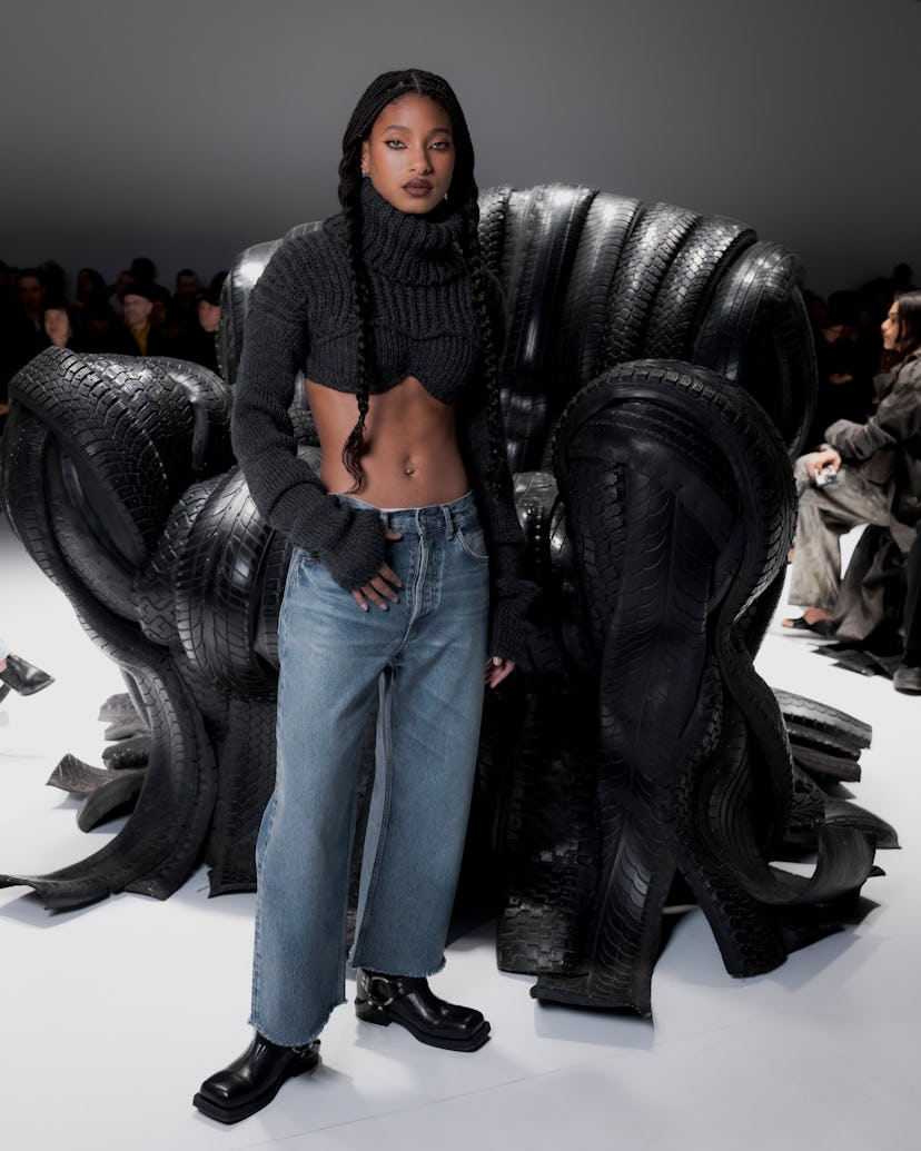 PARIS, FRANCE - FEBRUARY 28: Willow Smith attends the Acne Studios Womenswear Fall/Winter 2024-2025 ...