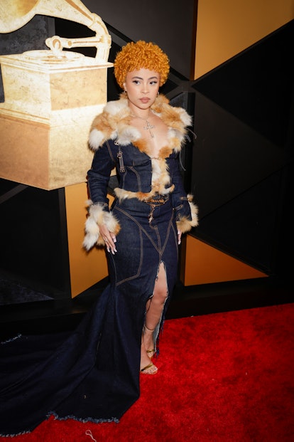 LOS ANGELES - FEBRUARY 4:  Ice Spice arrives at The 66th Annual Grammy Awards, airing live from Cryp...