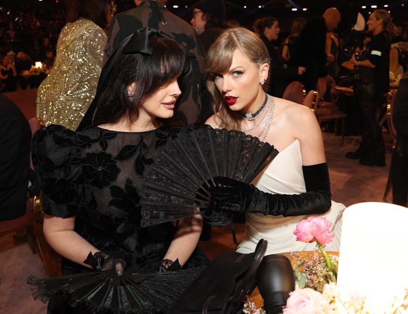 Lana del Rey and Taylor Swift at the 2024 Grammys. Photo via Getty Images