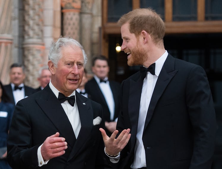 Prince Charles, Prince of Wales and Prince Harry, Duke of Sussex attend the "Our Planet" global prem...