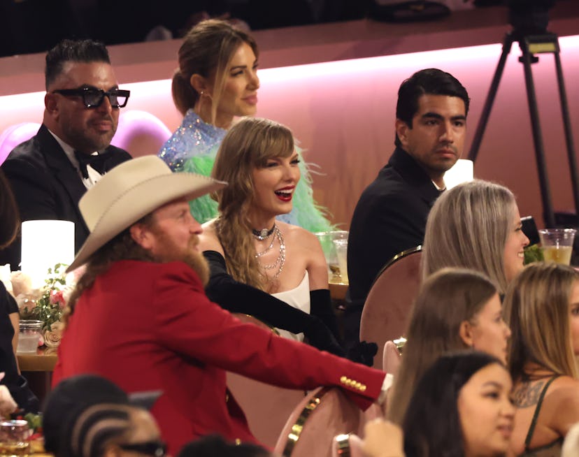 Taylor Swift at the 2024 Grammys. Photo via Getty Images