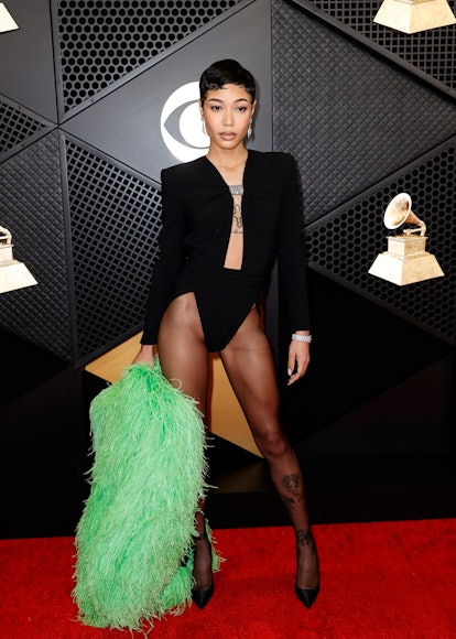 LOS ANGELES, CALIFORNIA - FEBRUARY 04: (FOR EDITORIAL USE ONLY) Coi Leray attends the 66th GRAMMY Aw...