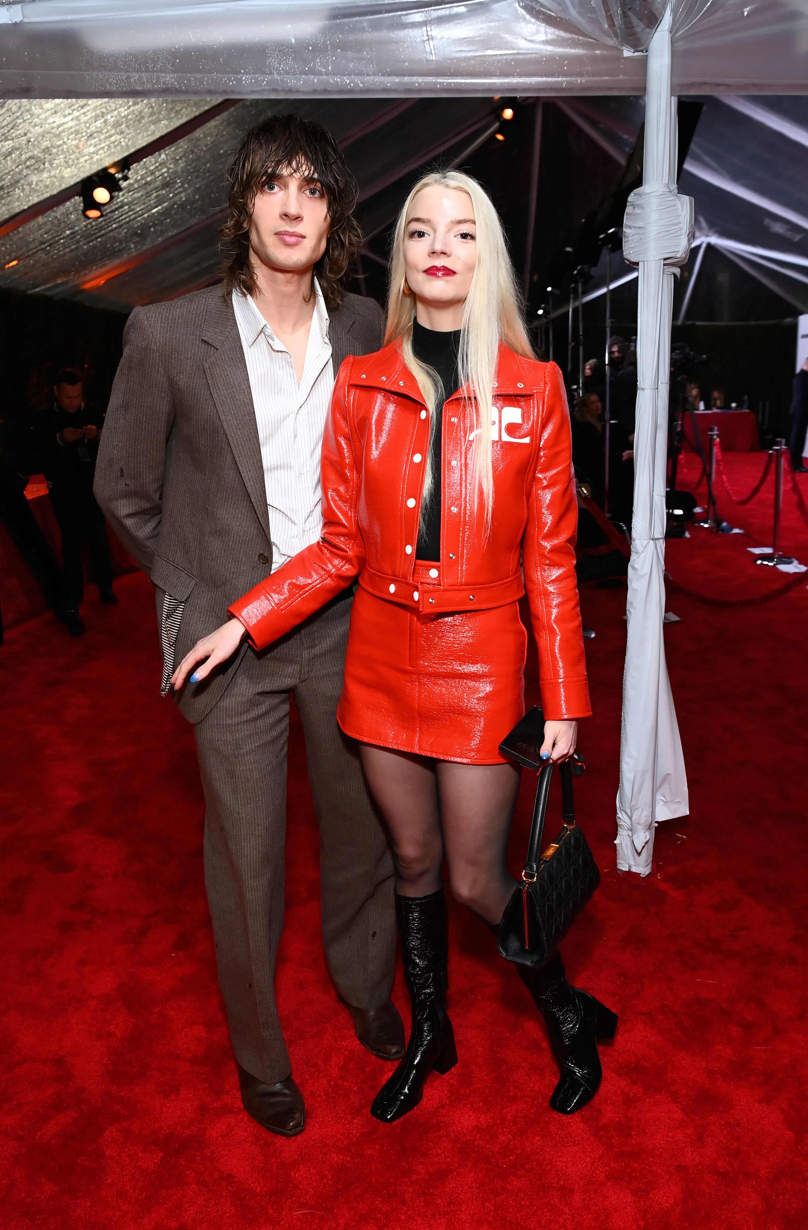anya taylor-joy red leather dress W Magazine - Anya Taylor-Joy isn't afraid of a bold fashion choice. Just take her red hot leather dress which features a serious back-slit. See more details here: https://bit.ly/3VbqeCv