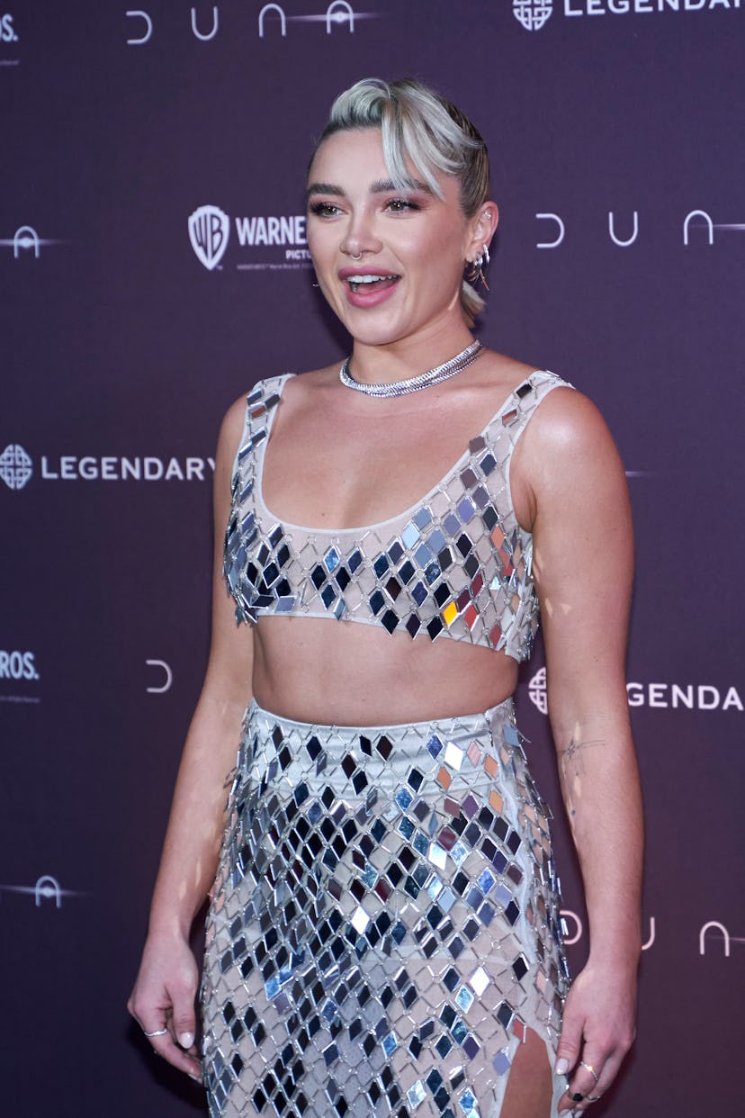 Florence Pugh poses during the photocall for the movie ‘Dune: Part Two’ at Four Seasons Hotel.