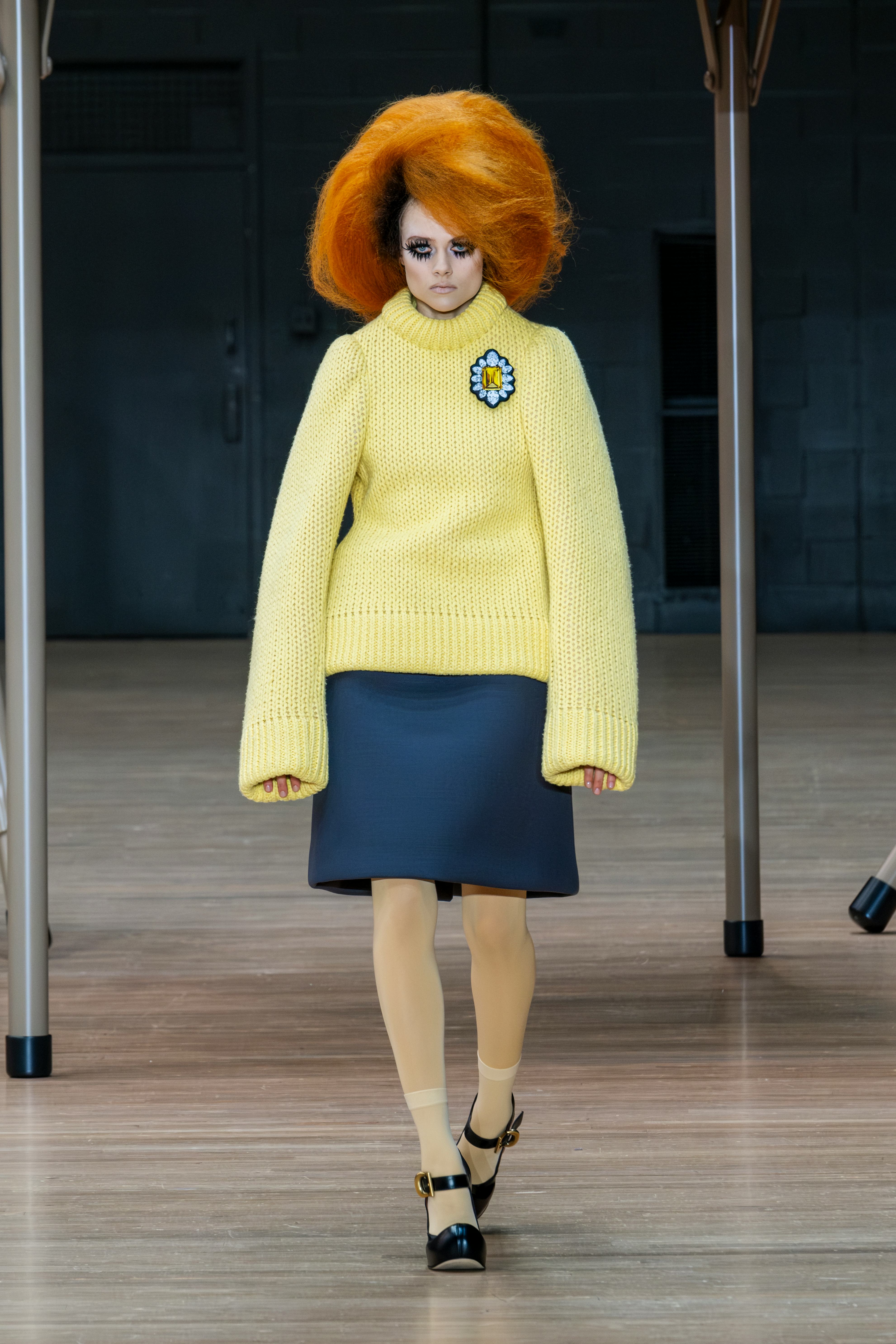 Model on the runway at Marc Jacobs RTW Spring 2024 held at The Armory.