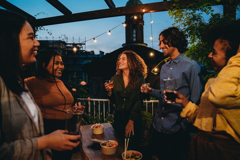 Leo always makes friends at the bar.