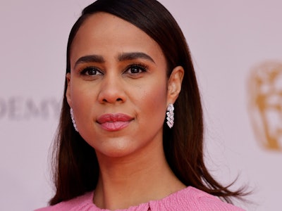 British actress Zawe Ashton poses on the red carpet upon arrival at the BAFTA British Academy Film A...