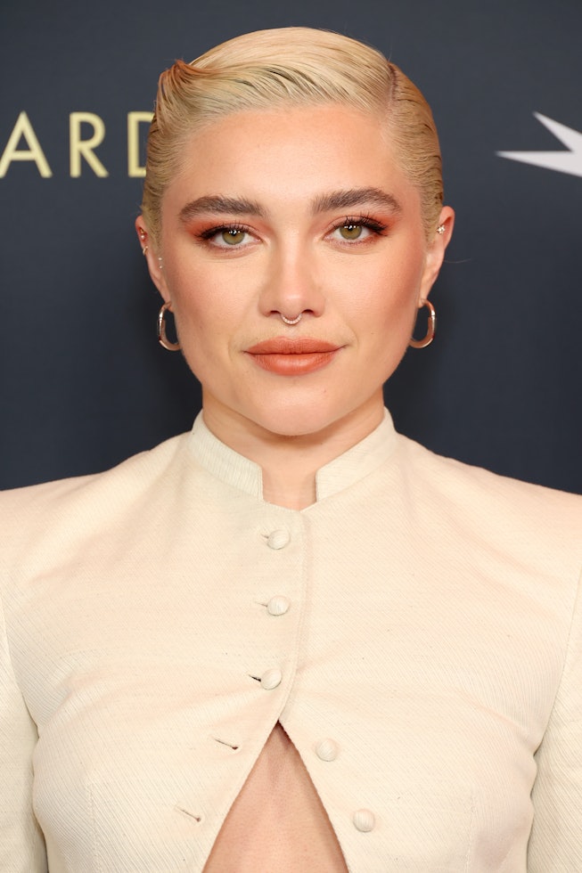 LOS ANGELES, CALIFORNIA - JANUARY 12: Florence Pugh attends the AFI Awards Luncheon at Four Seasons ...
