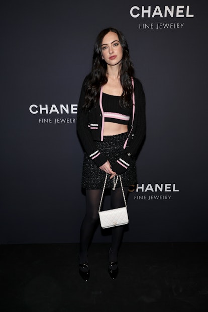 Cazzie David arrived at the opening dinner for Chanel's flagship boutique in new york