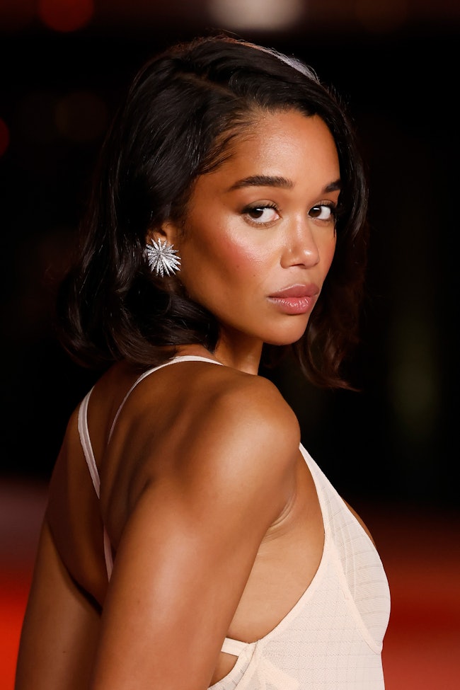 LOS ANGELES, CALIFORNIA - DECEMBER 03: Laura Harrier attends the 2023 Academy Museum Gala at Academy...