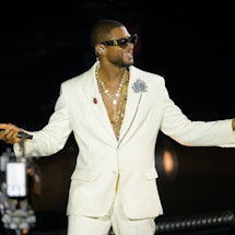 Usher performs onstage during his residency at La Seine Musicale on September 25, 2023 in Boulogne-B...