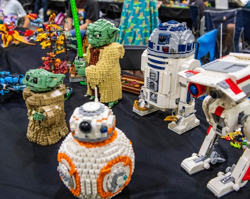 Star Wars creations made of Lego during the Brick Fest Live in Worcester, Massachusetts on October 2...