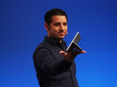 NEW YORK, NY - SEPTEMBER 23:  Panos Panay, Microsoft's VP of Surface, introduces introduces a second...