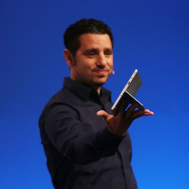 NEW YORK, NY - SEPTEMBER 23: Panos Panay, Microsoft's VP of Surface, introduces introduces a second...