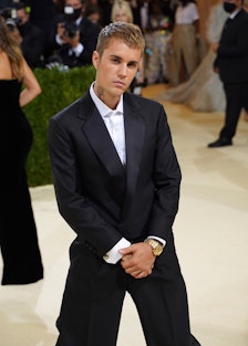Justin Bieber attends 2021 Costume Institute Benefit 