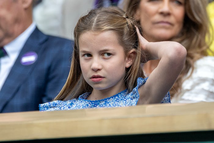 LONDON, ENGLAND - JULY 16.   Princess Charlotte of Wales in the Royal Box during the Gentlemen's Sin...