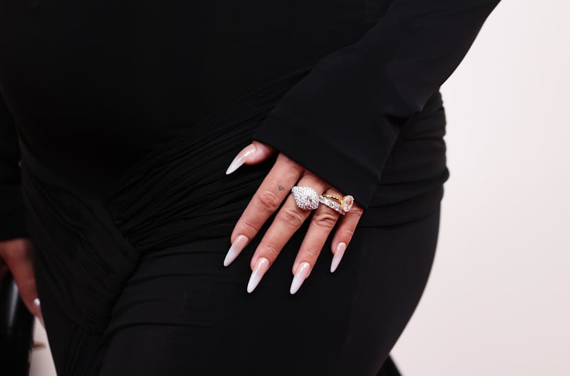 Vanessa Hudgens wore ombré French tip nails at the 2024 Oscars.