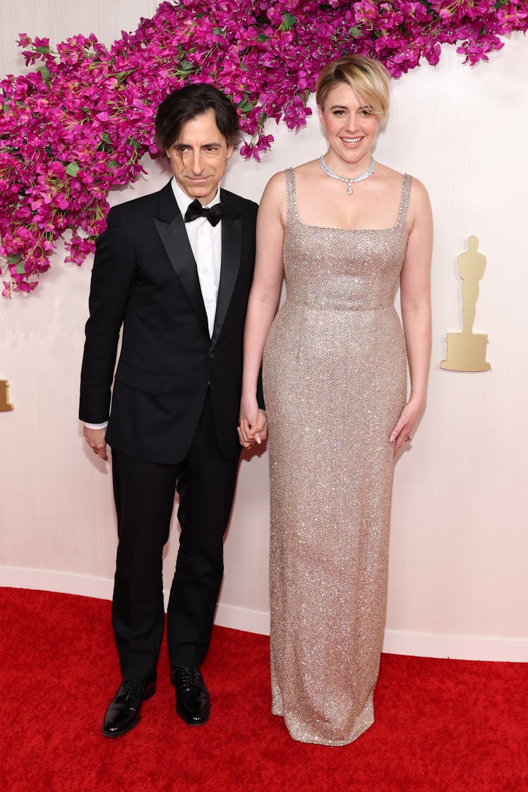 Noah Baumbach and Greta Gerwig attend the 96th Annual Academy Awards 