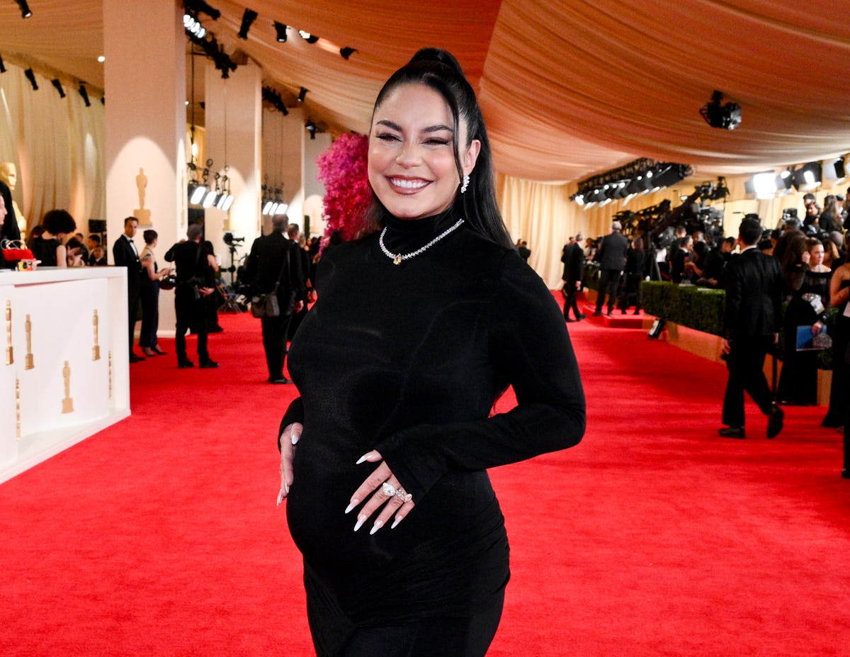 Vanessa Hudgens Pregnancy Reveal Oscars 2024 Red Carpet