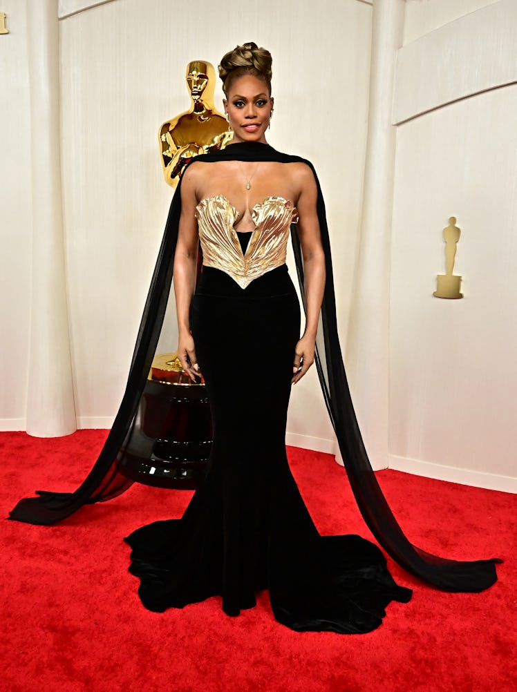 US actress Laverne Cox attends the 96th Annual Academy Awards 