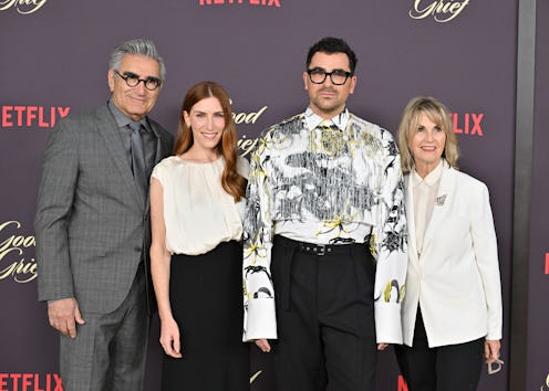 Eugene Levy named his funniest family member (with Sarah Levy, Dan Levy, and Deborah Divine at the L...