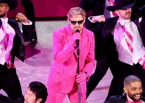 Ryan Gosling singing 'I'm Just Ken' at the 2024 Oscars. Photo via Getty Images