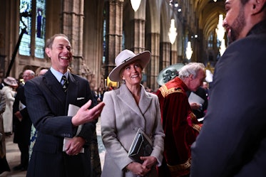 LONDRA, İNGİLTERE - 11 MART: Edinburgh Dükü Prens Edward ve Edinburgh Düşesi Sophie konuşuyor...