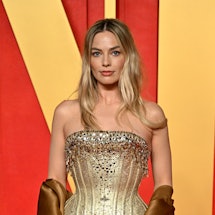 Margot Robbie attends the 2024 Vanity Fair Oscar Party hosted by Radhika Jones.