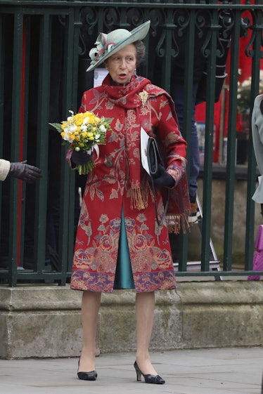 LONDRA, İNGİLTERE - 11 MART: Prenses Anne ve Prenses Royal 2024 İngiliz Milletler Topluluğu Günü Töreninden ayrılıyor...