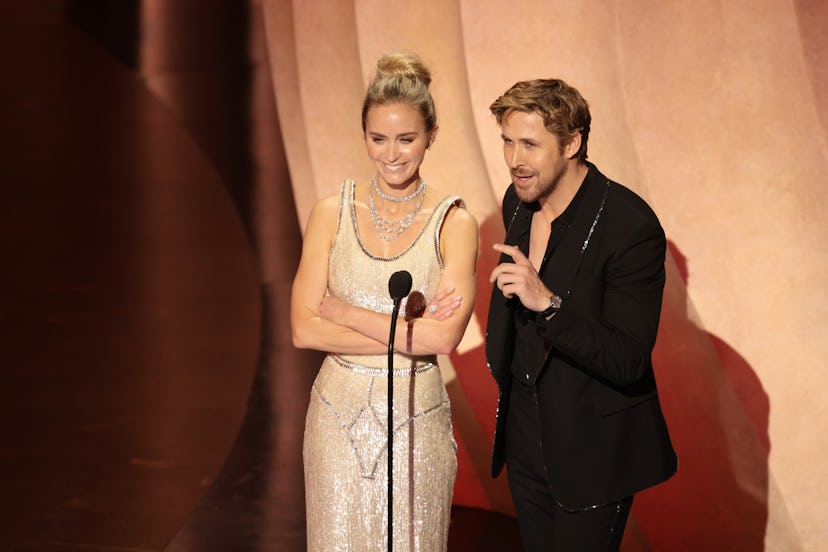 Emily Blunt and Ryan Gosling at the 2024 Oscars.