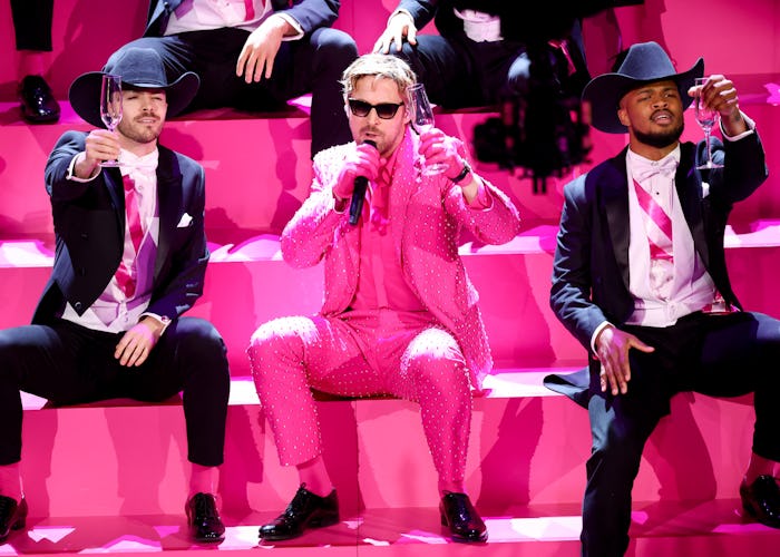 Ryan Gosling performs 'I'm Just Ken' from "Barbie" at the 96th Annual Oscars held at Dolby Theatre o...