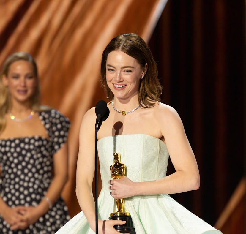 Emma Stone quoted Taylor Swift's song "Bigger Then the Whole Sky" in her 2024 Oscars speech.