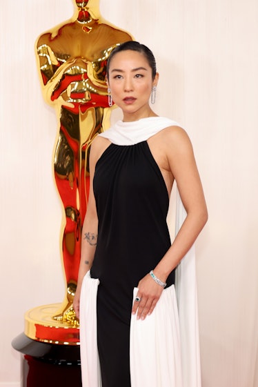 HOLLYWOOD, CALIFORNIA - MARCH 10: Greta Lee attends the 96th Annual Academy Awards on March 10, 2024...