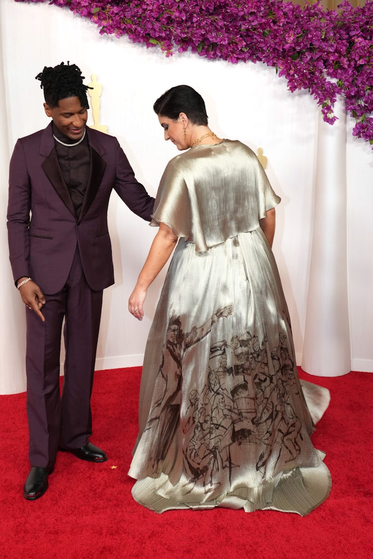 Jon Batiste and Suleika Jaouad attend the 96th Annual Academy Awards at Dolby Theatre on March 10, 2...
