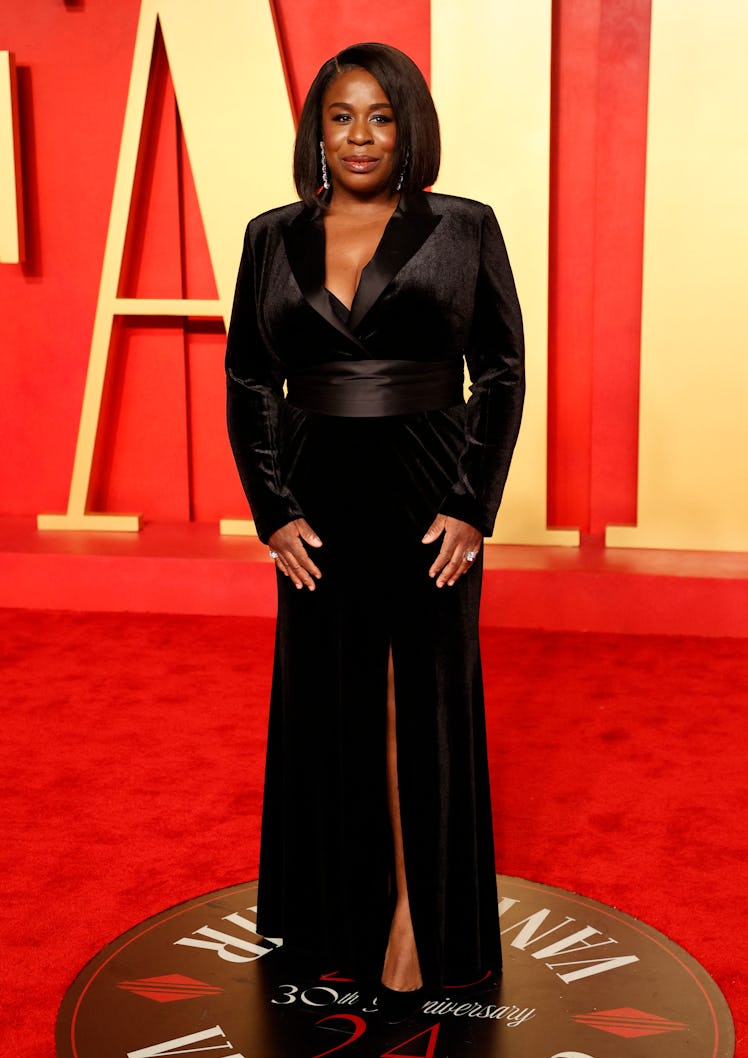 US actress Uzo Aduba attends the Vanity Fair Oscars Party