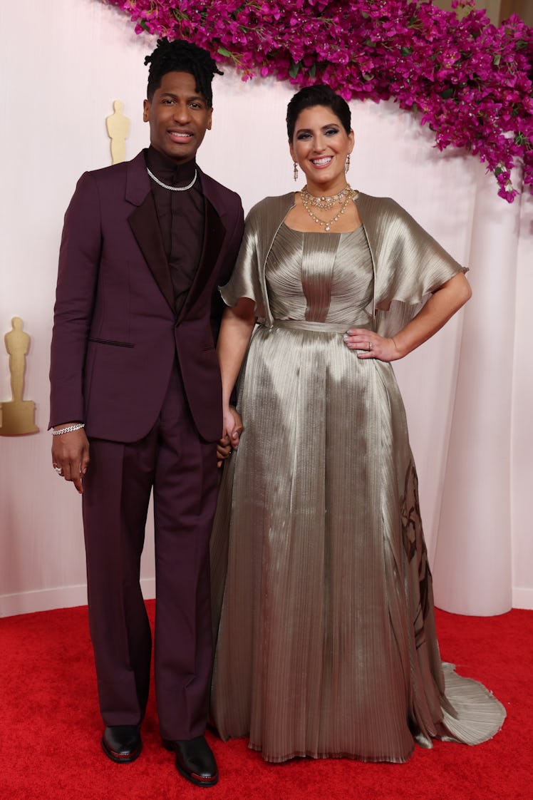 Jon Batiste and Suleika Jaouad attend the 96th Annual Academy Awards on March 10, 2024 in Hollywood,...