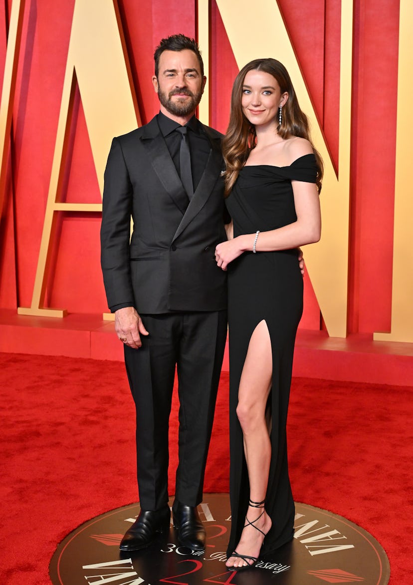 Oscars 2024: Celeb Couples Who Made Their Red Carpet Debut. Justin Theroux and Nicole Brydon Bloom