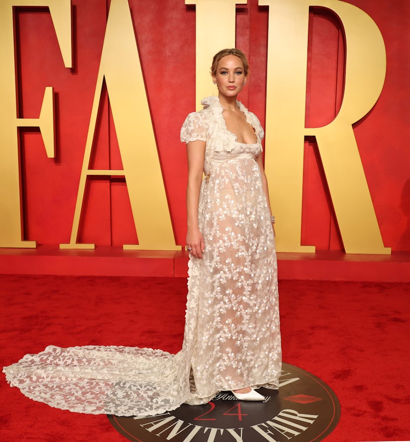 Jennifer Lawrence attends the 2024 Vanity Fair Oscar Party 