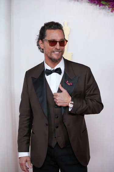 HOLLYWOOD, CALIFORNIA - MARCH 10: Matthew McConaughey attends the 96th Annual Academy Awards at Dolb...