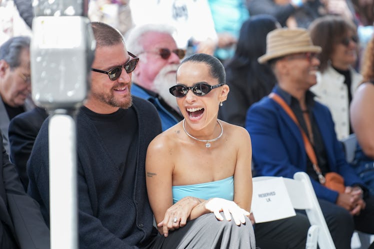 Channing Tatum and Zoë Kravitz at the star ceremony where Lenny Kravitz is honored with a star on th...